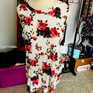 Forever21 Floral Muscle Tee